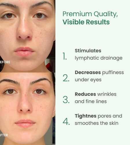 Jade Roller for Face and Gua Sha Facial Tools - Includes Real Jade Roller and Gua Sha Set - Certified Face Roller and Guasha for Your Skin Care Routine