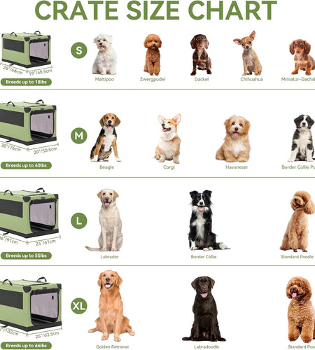 Portable Soft Collapsible Dog Crate for Indoor and Outdoor Soft-Sided Crate